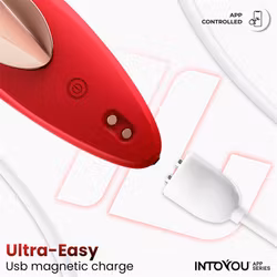 Intoyou® App Series - Silicone Panty Vibrator with App, Red/gold