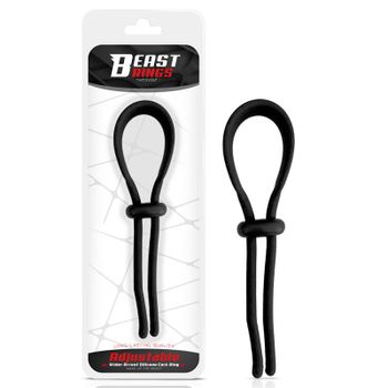 Beast Rings - Adjustable Wider Arrest Silicone Cock Ring, Black