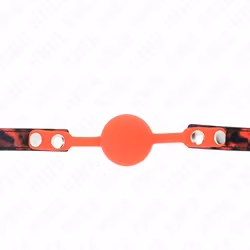 Kink - Silicone ball gag wit padlock, 4 cm