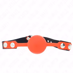 Kink - Silicone ball gag wit padlock, 4 cm