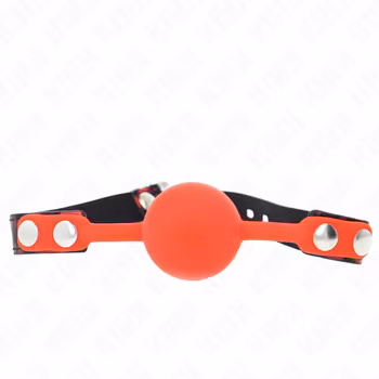 Kink - Silicone ball gag wit padlock, 4 cm