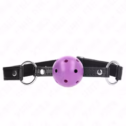 Kink - Hollow hard ball-gag, Lila