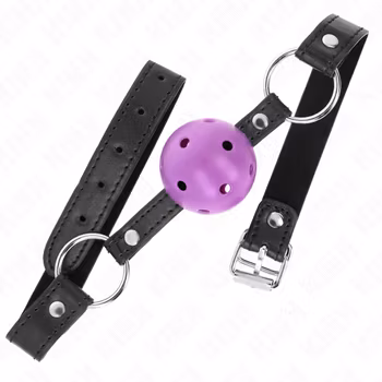 Kink - Hollow hard ball-gag, Lila