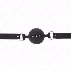 Kink - Silicone Breathable Ball Gag 4,9 cm Size L, Svart