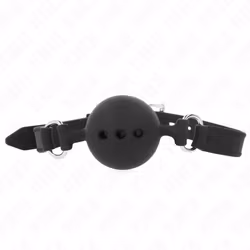 Kink - Silicone Breathable Ball Gag 4,9 cm Size L, Svart
