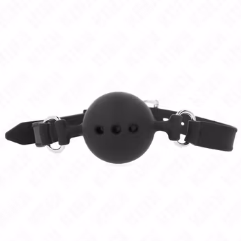 Kink - Silicone Breathable Ball Gag 4,9 cm Size L, Svart