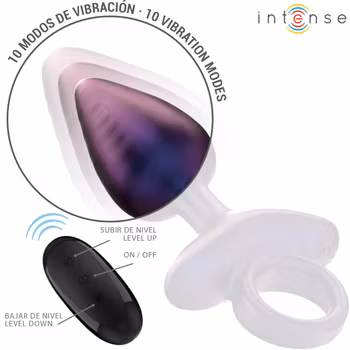 Intense - Michael, Vibrating anal plug, Metallic blue