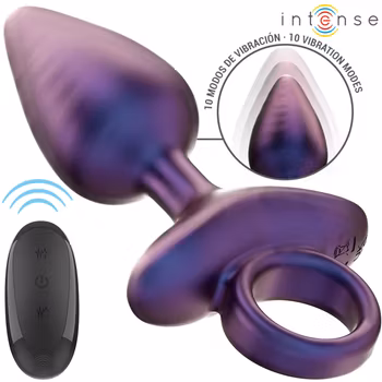 Intense - Michael, Vibrating anal plug, Metallic blue