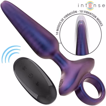 Intense - Marlon, Vibrating anal plug, Metallic blue