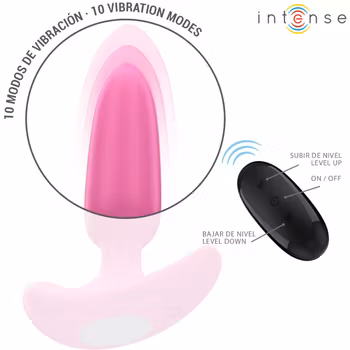 Intense - Ross, Vibrating anal plug, Pink