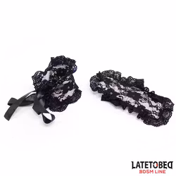 Latetobed Bdsm Line - 2 Piece Set Lace lindfold and Handcuffs