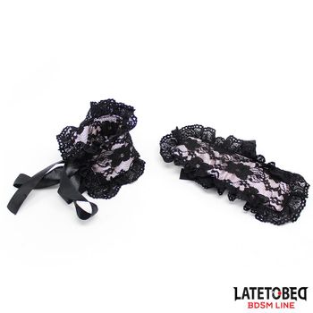 Latetobed Bdsm Line - 2 Piece Set Lace lindfold and Handcuffs