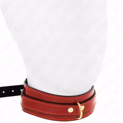 Kink - Adjustable necklace with golden details, Wine red/gold