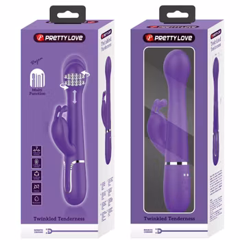 Pretty Love - Dejon rabbit vibrator 3 in 1 multifunction, Purple