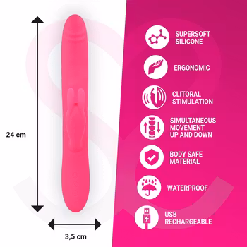 Moressa - Warren, Up & down rabbit vibrator, Pink