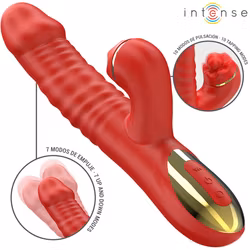 Intense - Thalia, Thrusting rabbit vibrator, Red