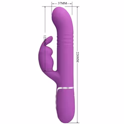 Pretty Love - Coale, 4 in 1 multifunction rabbit vibrator, Purple