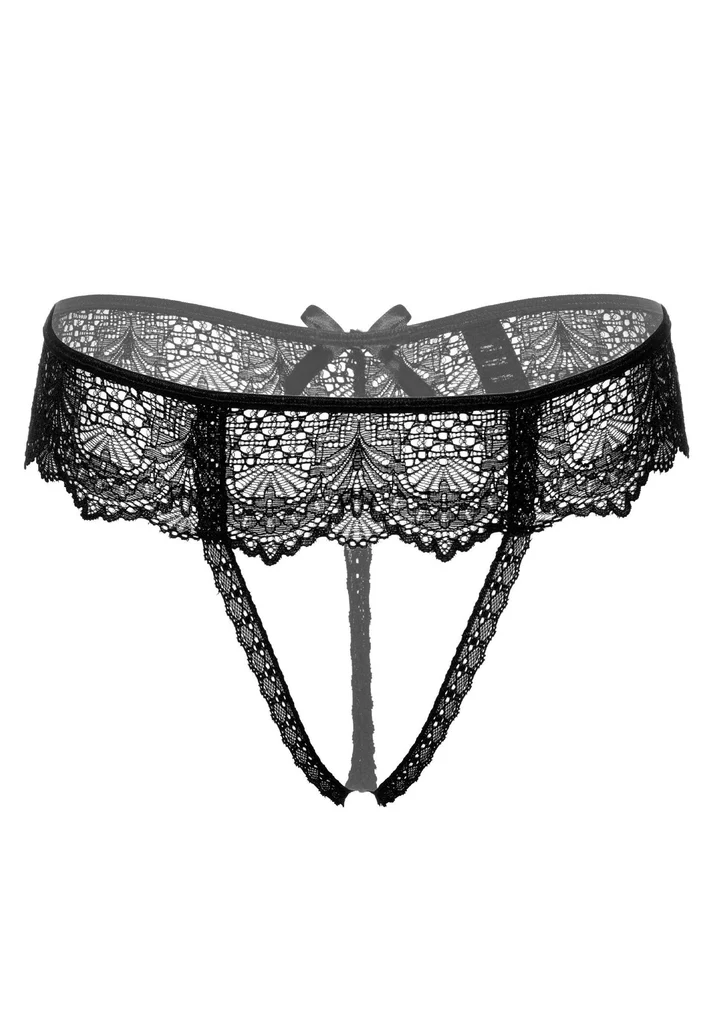 Delphine, Crotchless string, Svart