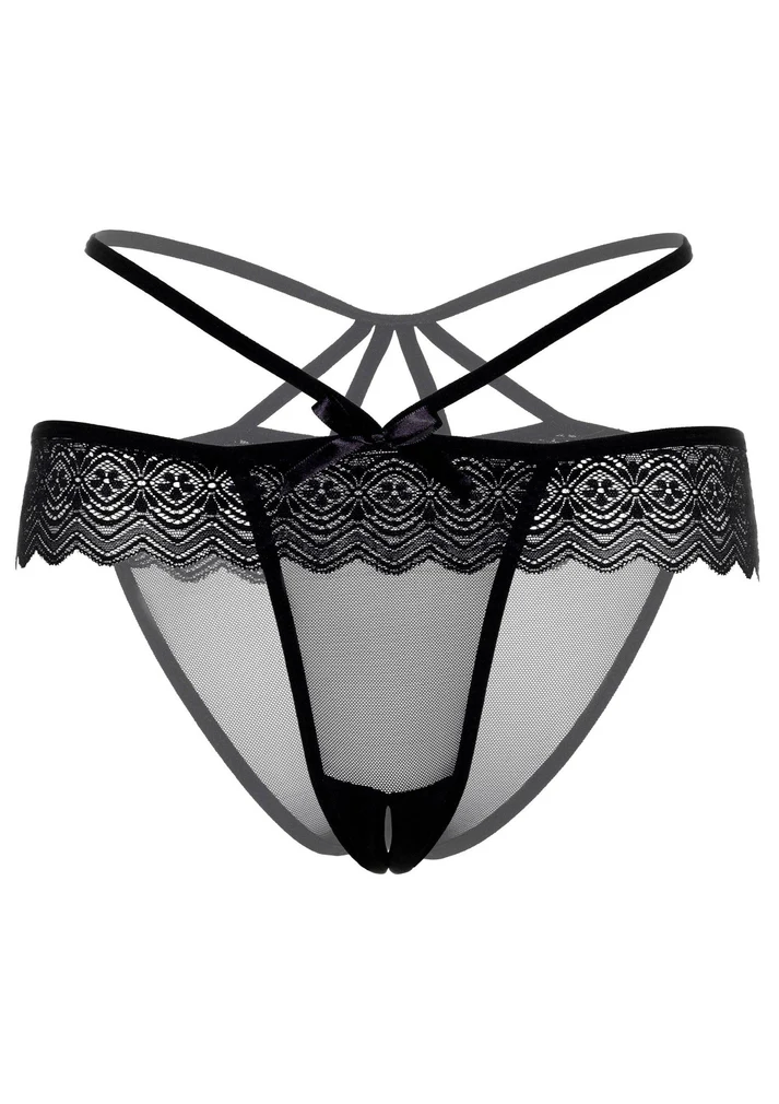 Taylor, Crotchless panty, Svart