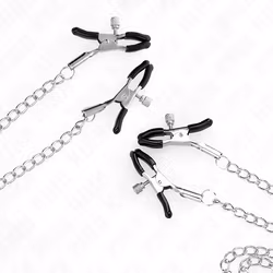 Kink - 4 nipple & clit clamps, Silver
