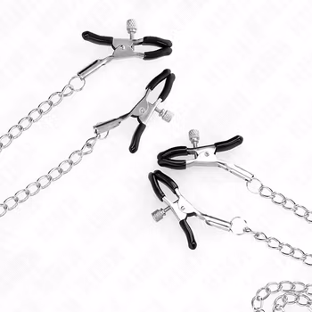 Kink - 4 nipple & clit clamps, Silver