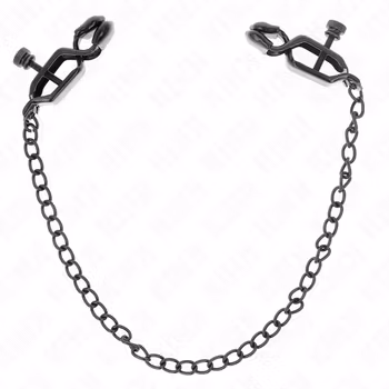 KINK - Flat chain nipple clamps, Black