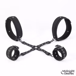 Midnight Desires - Cuffs and Thigh Hogtie Set