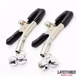 Latetobed - Nipple Clamps with Bells, Adjustable