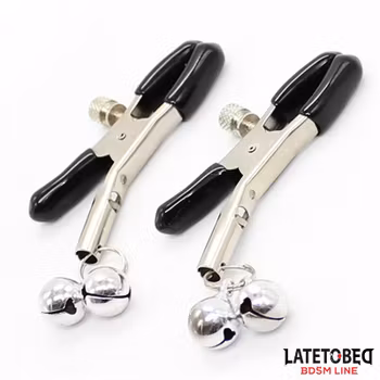 Latetobed - Nipple Clamps with Bells, Adjustable