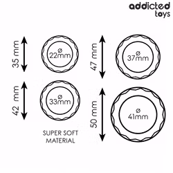 Addicted Toys - Textured Penis Ring Set 4 sizes