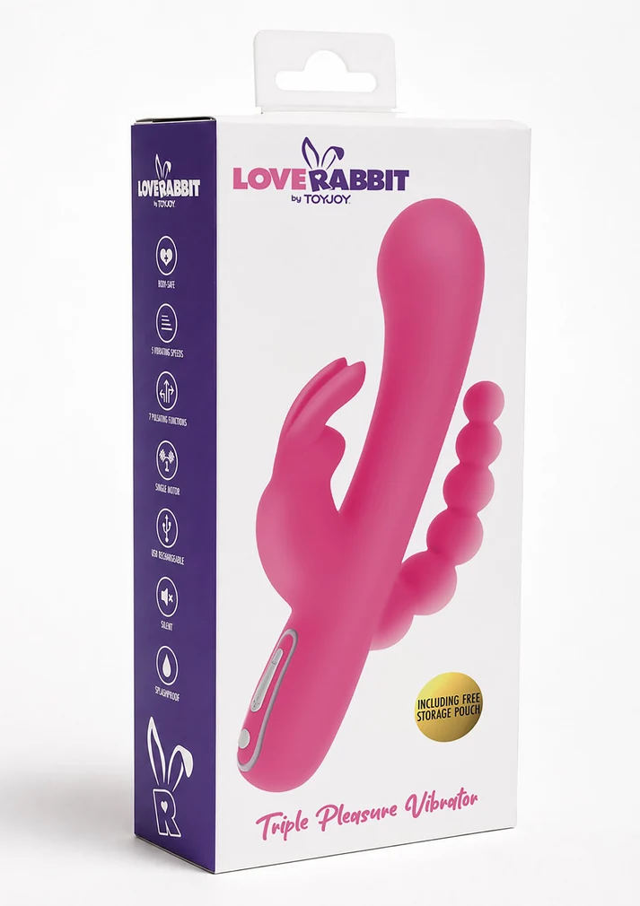 Love Rabbit - Triple Pleasure Vibrator, Pink