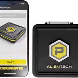 Powergate för flashning av ECU mappar i ECU av kund på egen hand. Exempelvis växling mellan Original - Trim-mapp, Powergate kan växla mellan 4 olika mappar. Du gör själv ändringen i din mobil