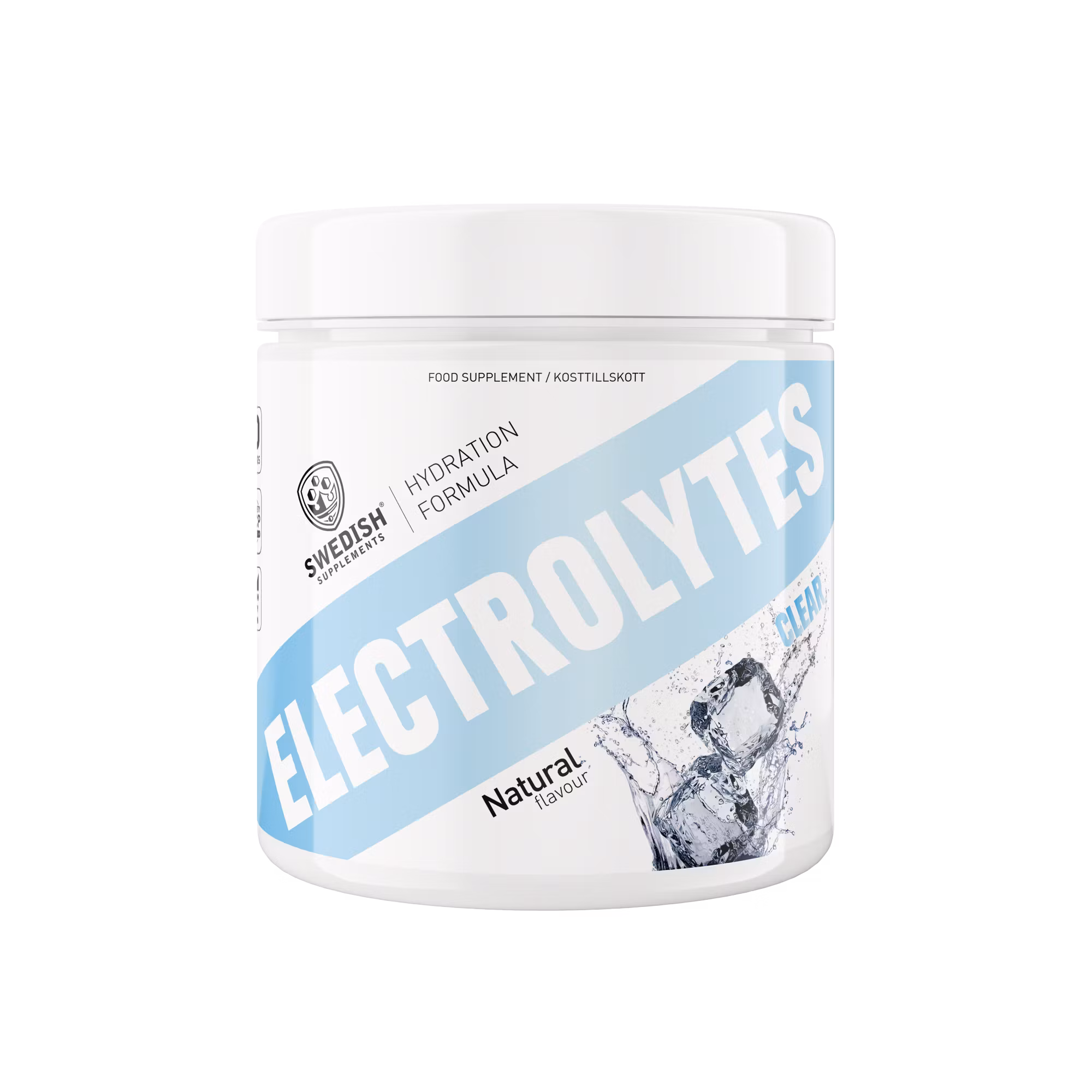 Clear Electrolytes elektrolytpulver 240g från Swedish Supplements, smak Naturell - kosttillskott för hockeyspelare
