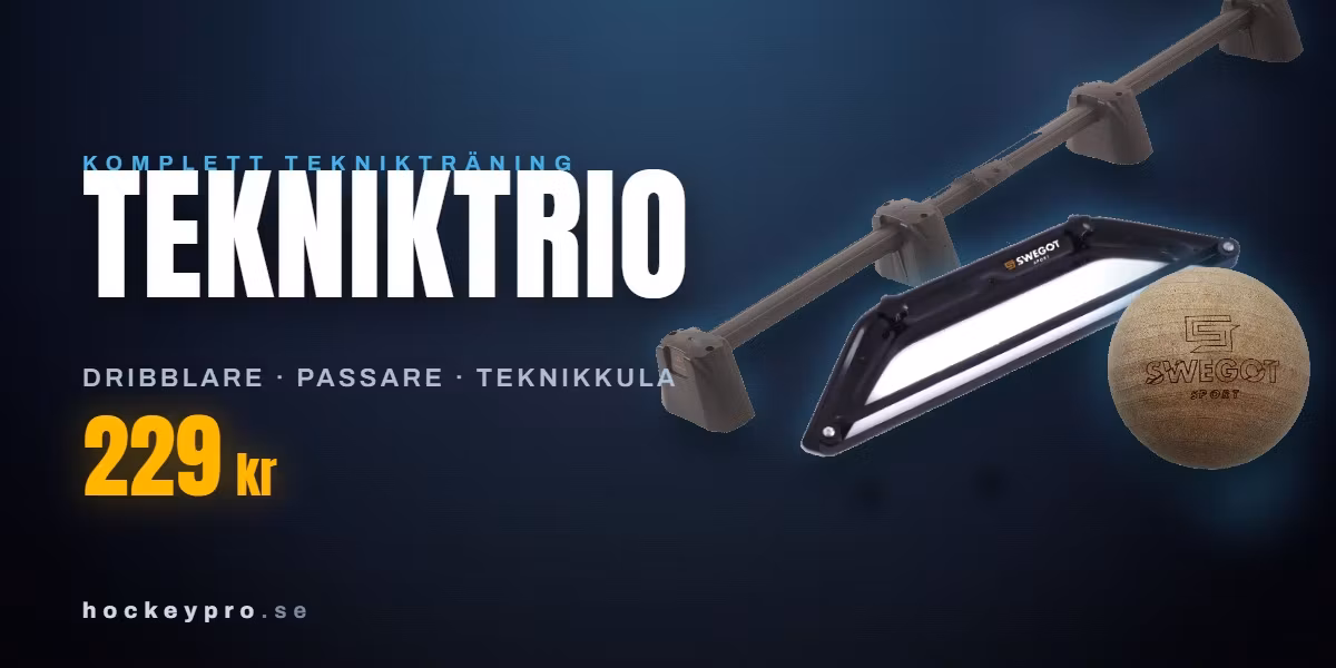 Swegot Teknikpaket – dribblare, passare och teknikkula för off-ice hockeyträning