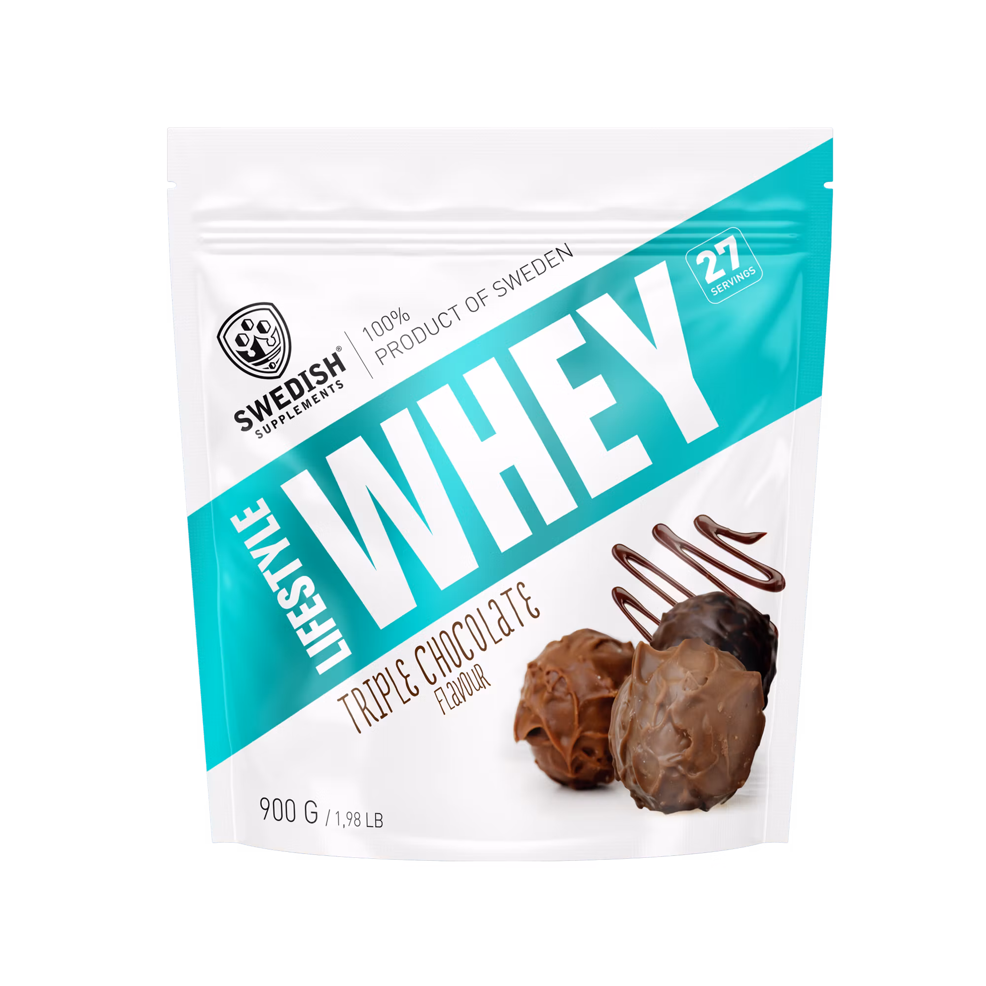 Lifestyle Whey vassleprotein 900g, smak Triple Chocolate - kosttillskott för hockeyspelare