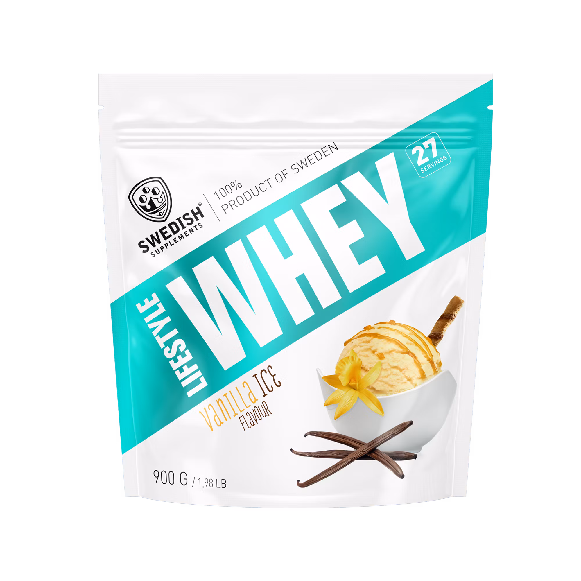 Lifestyle Whey vassleprotein 900g, smak Vanilla Ice - kosttillskott för hockeyspelare