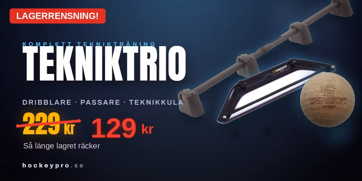 Swegot Teknikpaket – dribblare, passare och teknikkula för off-ice hockeyträning