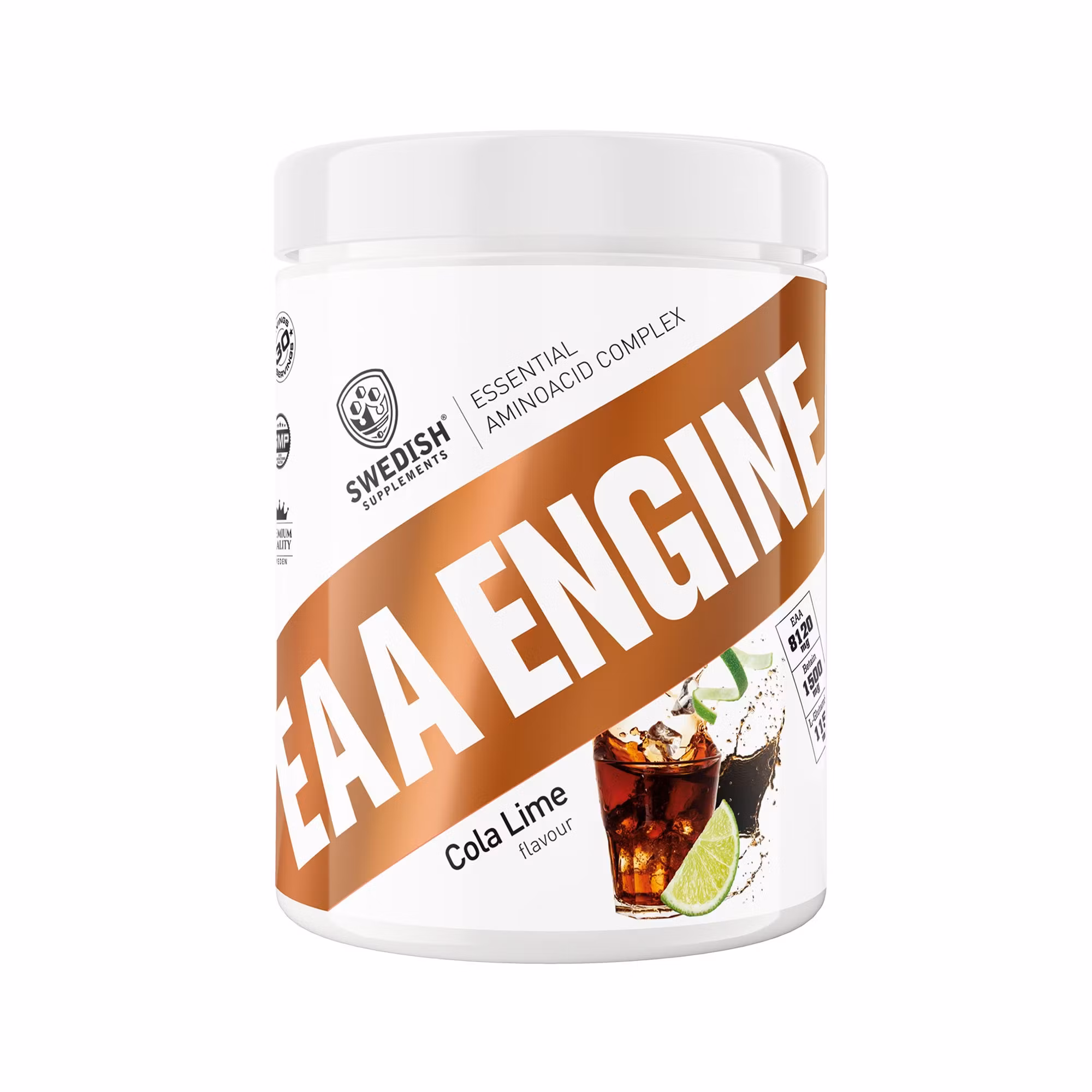 EAA Engine aminosyror 450g från Swedish Supplements, smak Cola Lime - kosttillskott för hockeyspelare