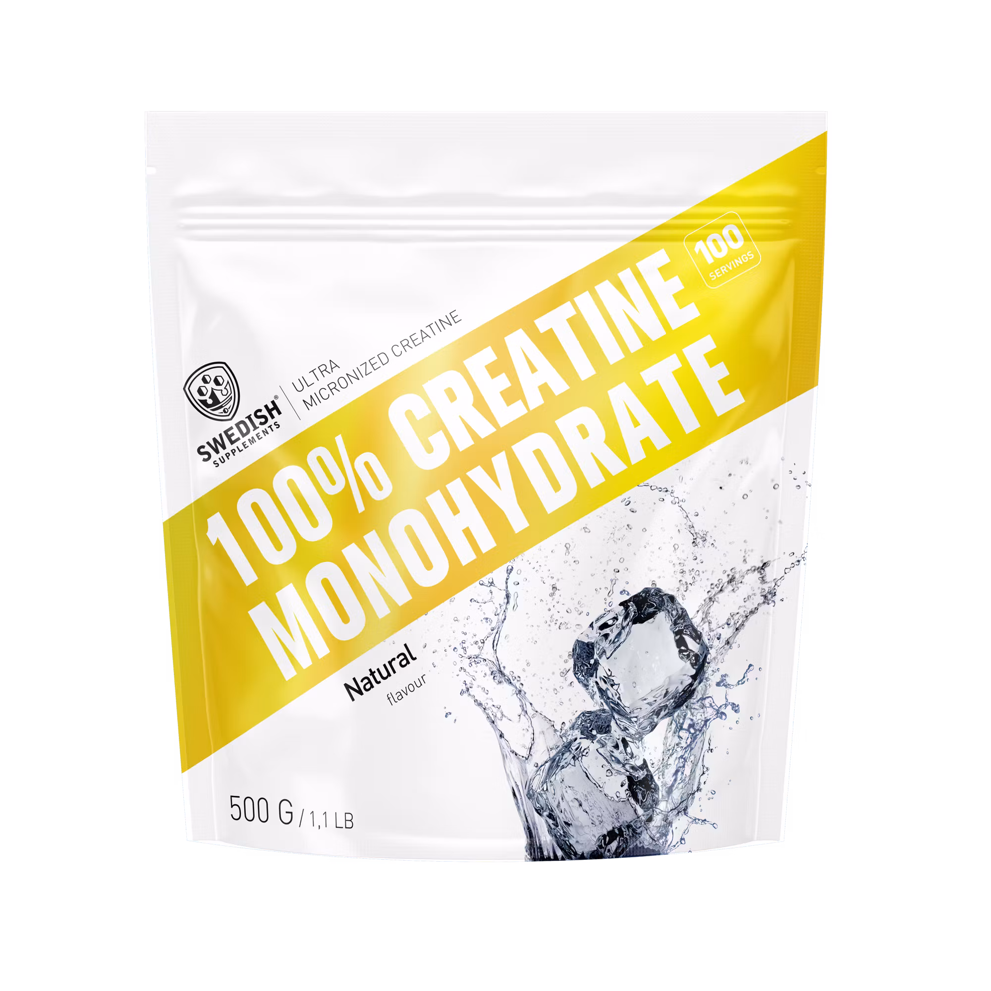 Creatine Monohydrate kreatinmonohydrat 500g från Swedish Supplements - kosttillskott för hockeyspelare