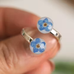 Forglemmegei Ring Dobbel 8mm