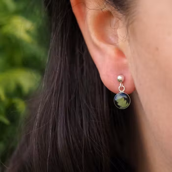 Fern Earrings Pin 8mm