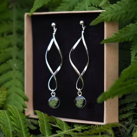 Bregne Øredobber Spiral 8mm