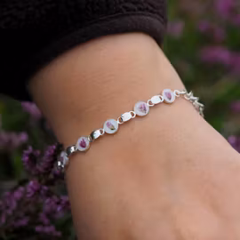 Røsslyng Hvit Armbånd Statement