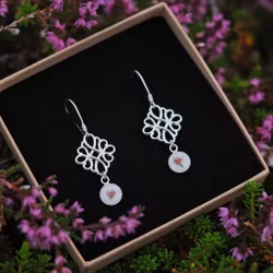 Røsslyng Hvit Øredobber Klassisk