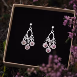 Røsslyng Hvit Øredobber Tradisjonell