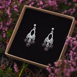 Røsslyng Svart Øredobber Tradisjonell