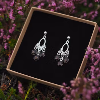 Røsslyng Svart Øredobber Tradisjonell