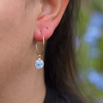 Forget-me-not Earrings Creoles 8mm