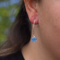 Forget-me-not Earrings Long 8mm