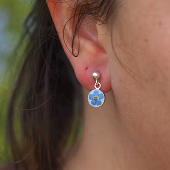 Forget-me-not Earrings Pin 8mm